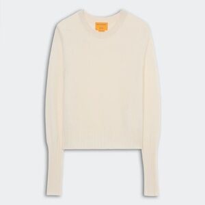 NWT Guest in Residence Shrunken Crew Sweater 100% Cashmere Cream Women’s Large